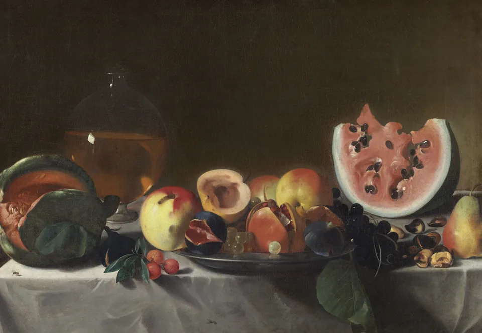 A still life with fruit